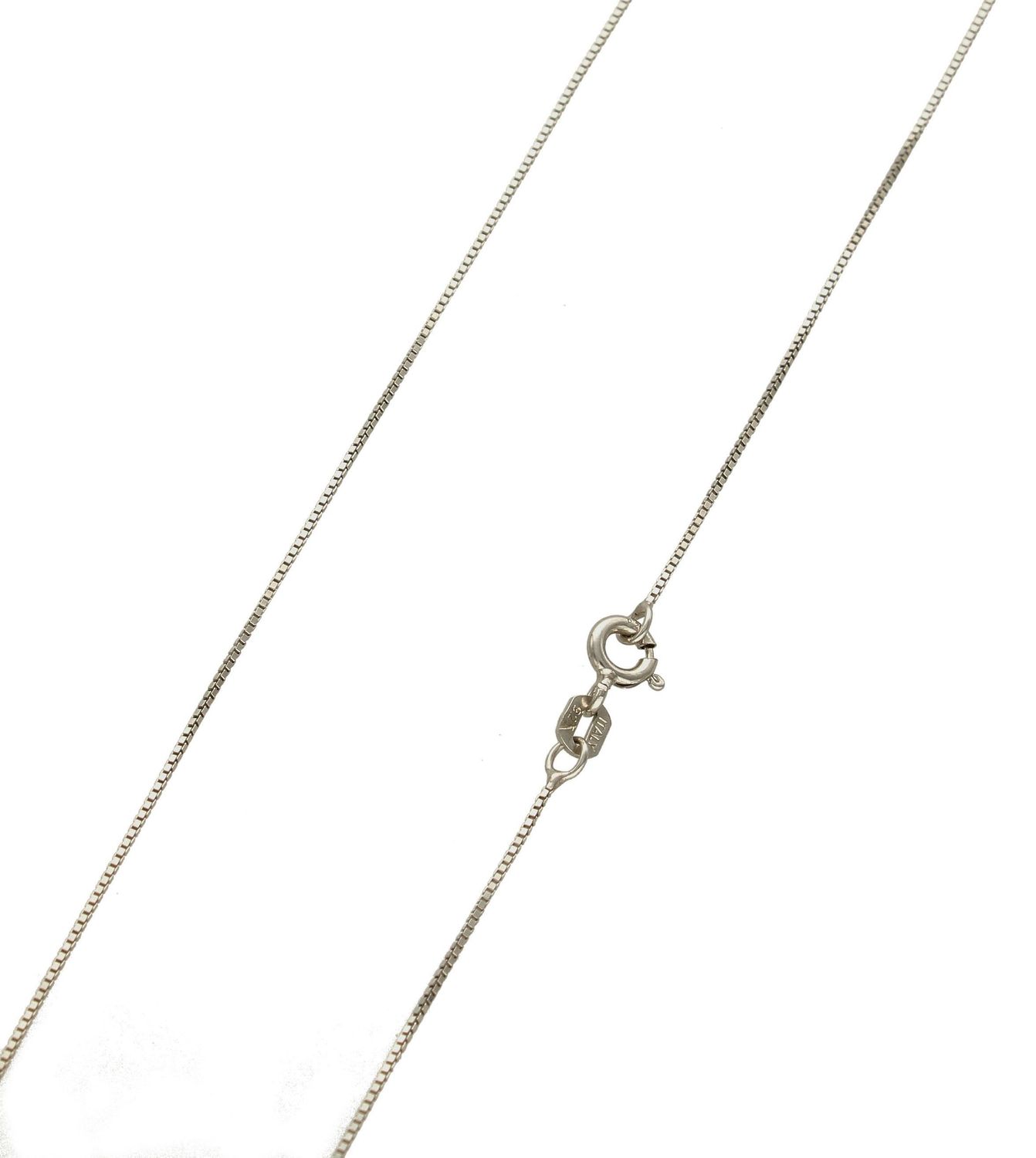 Łańcuszek srebrny kostka 0,8mm DIA-LAN-3826R-12-925 0,8mm. Łańcuszek srebrny kostka. Łańcuszek srebrny damski. Łańcuszek o splocie kostka.  Łańcuszek damski biżuteryjny. Delikatny łańcuszek srebrny. Idealny (1).jpg